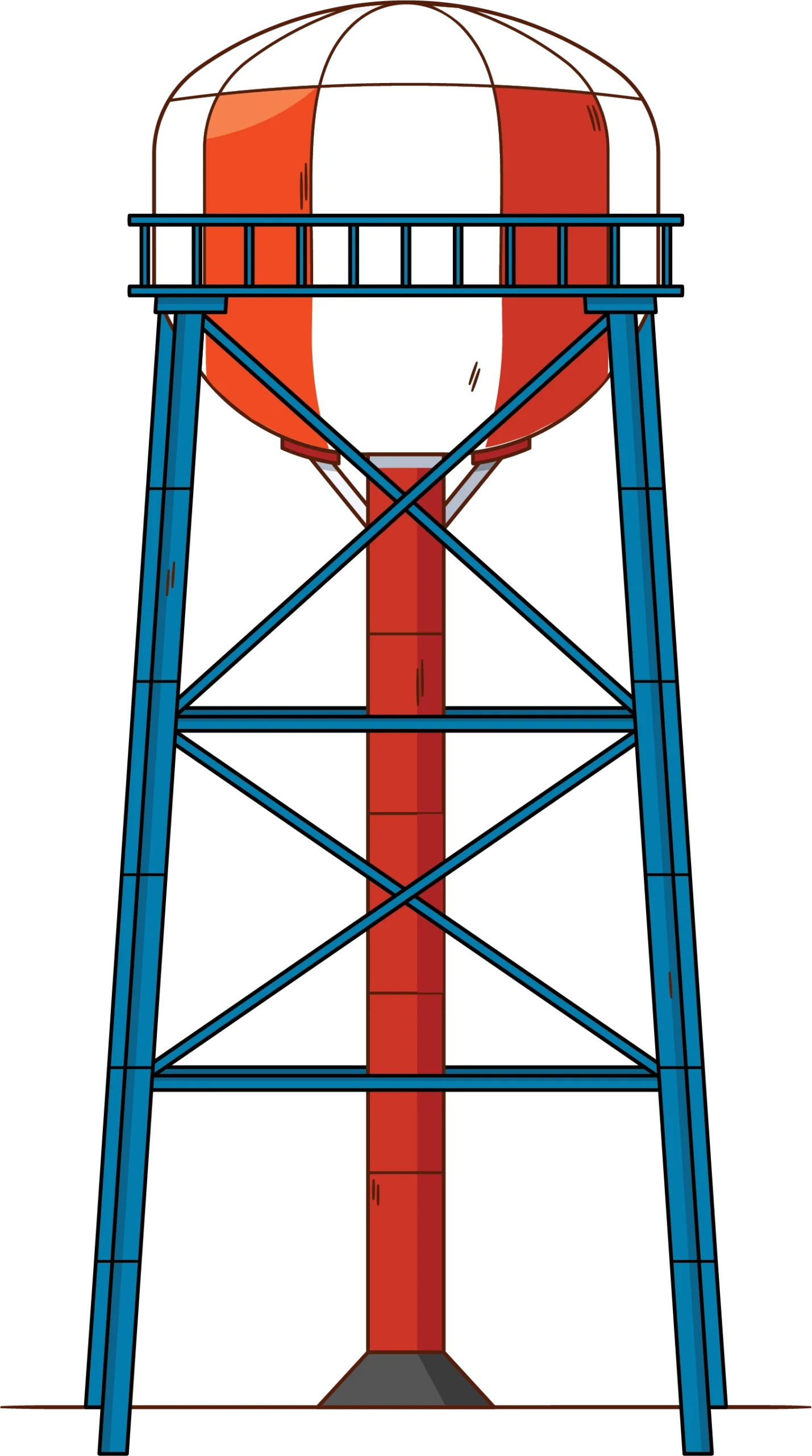illustration of a water tower