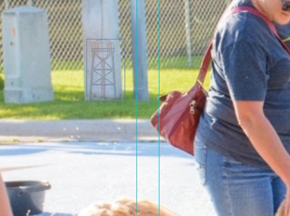 close up of a hidden watertower